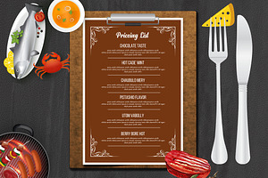 Coffee Shop Restaurant Menu Flyers