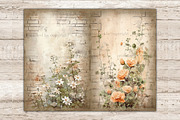 Flower Junk Journal Pages, a Decorative Illustration by GlamArtZhanna (Thumbnail 5 of 9)
