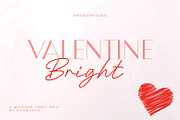 Valentine Bright Font Duo, a Script Font by khurasan (Thumbnail 1 of 7)