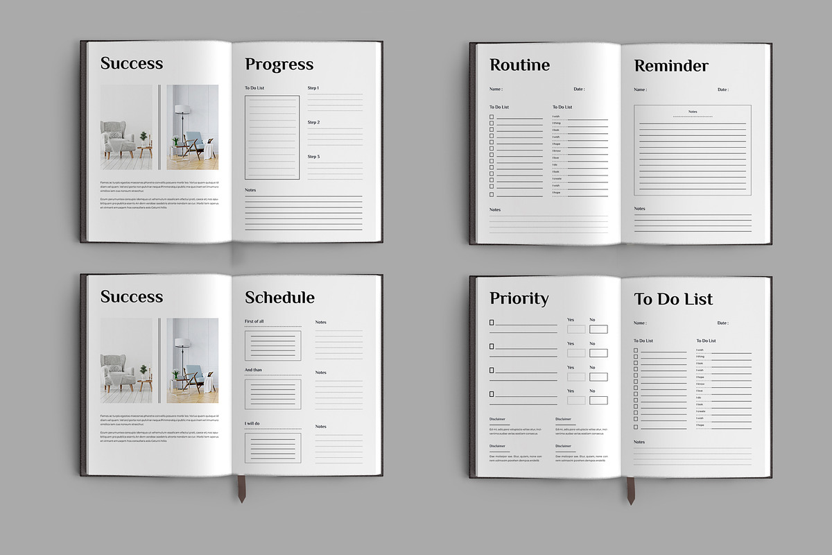 Journal And Planner Template, a Stationery Template by MightyDesign (Photo 3 of 6)