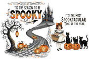 Vintage Halloween Clipart, an Illustration by DreamArtGraphic (Thumbnail 4 of 5)