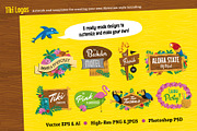 Hawaiian and Tiki Graphics Bundle, an Illustration by Wingsart Studio (Thumbnail 2 of 10)