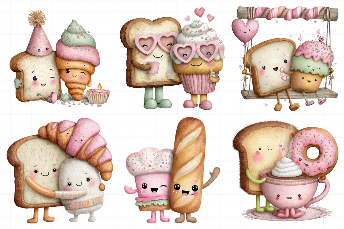 Bread Friends Clipart, an Illustration by Daily.Designs (Photo 4 of 7)