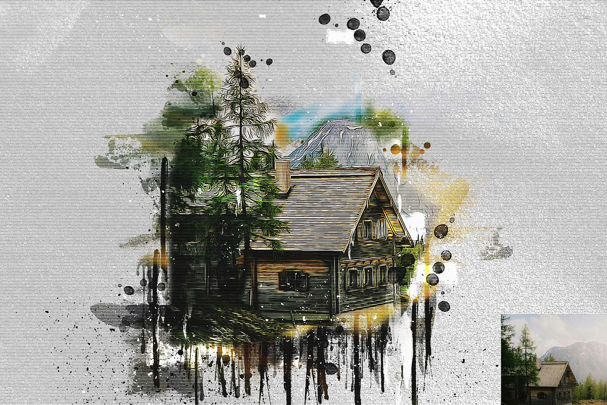 Artify Oil & Acrylic Paint Ps Action, an Action Add-On by Studio Retouch (Photo 2 of 14)