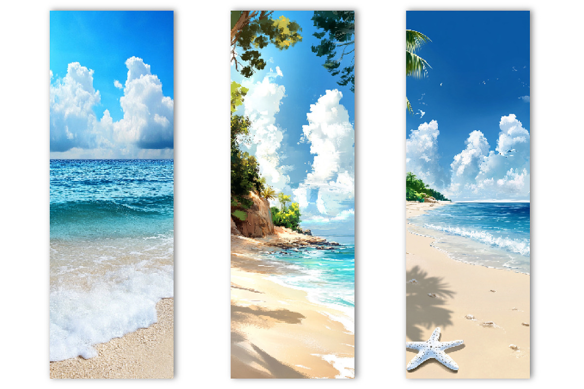 Sea Beach Bookmark Summer Beach, an Illustration by Canvas Craft (Photo 2 of 3)