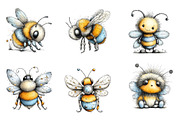 Whimsical Summer bee Bundle, an Illustration by Designworld (Thumbnail 3 of 6)