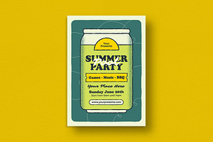 Summer Pool Party Flyer