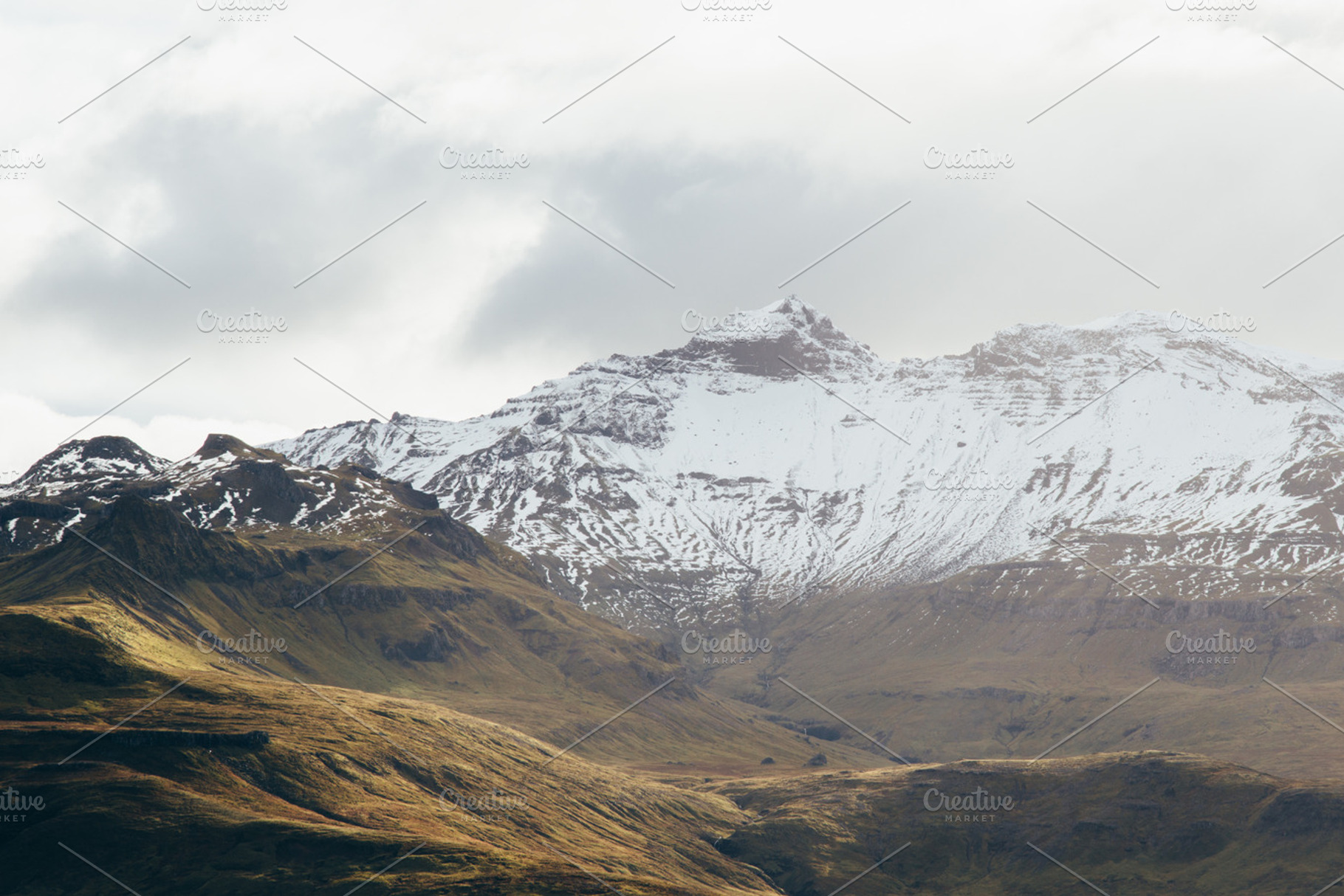 Moody Mountains In Spring Weather