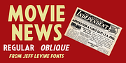 Movie News JNL, a Sans Serif Font by Jeff Levine Fonts (Thumbnail 1 of 5)