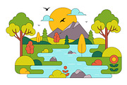 10 River Landscape Illustration, an Object Illustration by denayunebgt (Thumbnail 3 of 4)