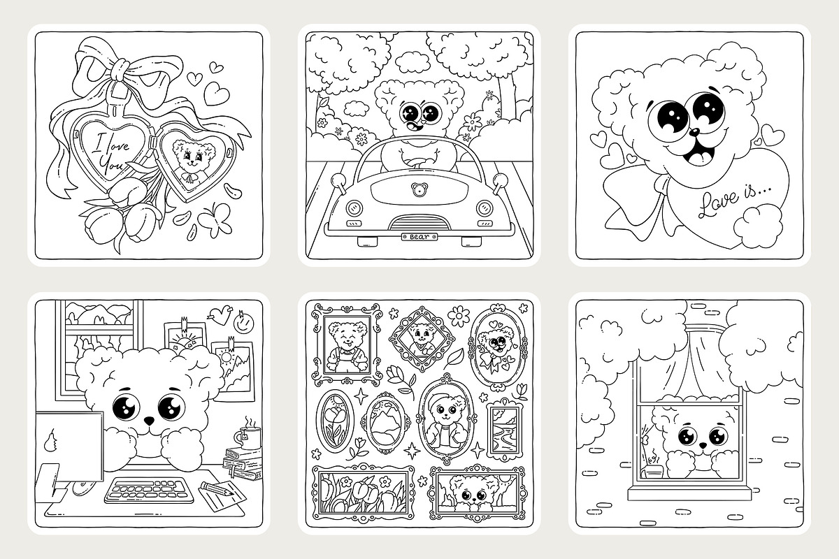 Coloring Book - Bear Stories, an Illustration by Alina Sh (Photo 4 of 9)