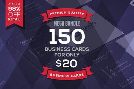 150 Mega Business Cards Bundle, a Business Card Template by Verazo