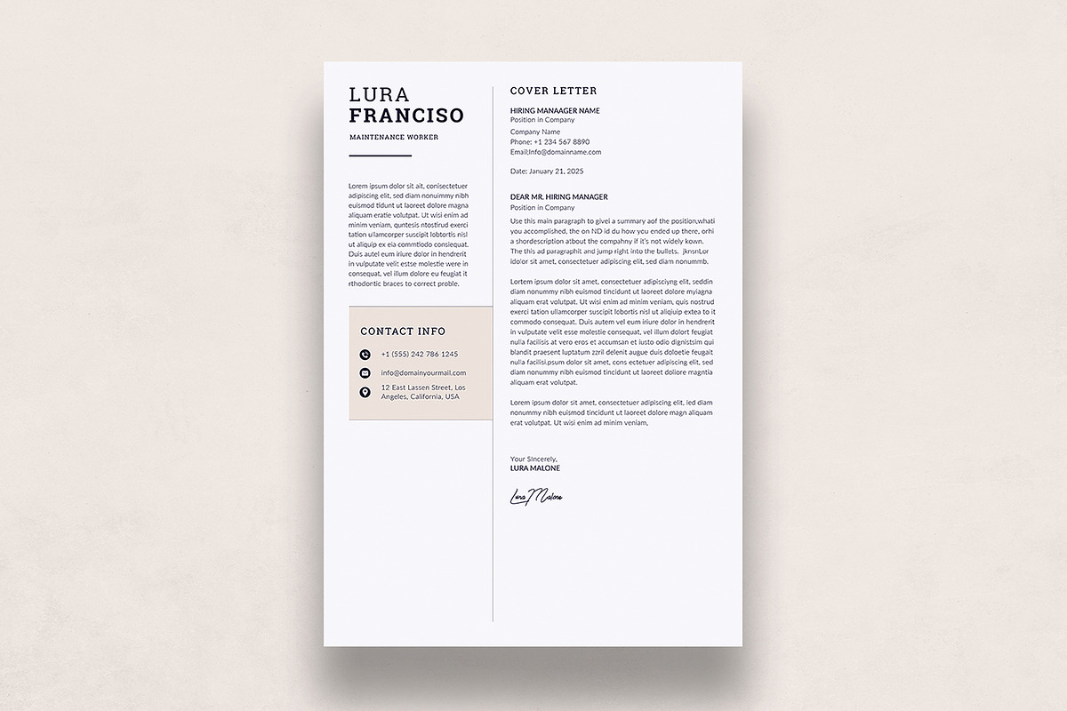 Resume Template, a Resume Template by DesignDevisers (Photo 3 of 10)