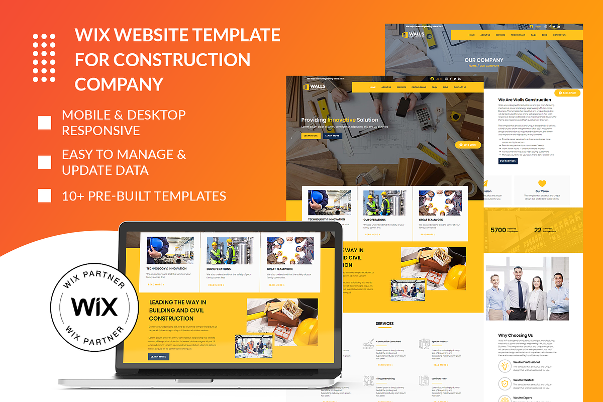 Wix Theme - Construction Company, a Wix Template by Wix Creative Themes (Photo 1 of 4)