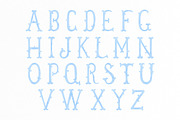 Watercolor Vintage Blue Alphabet, a Decorative Illustration by SvetaArtStore (Thumbnail 3 of 6)