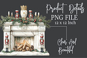 Christmas Fireplace Clipart, an Illustration by Rose Art (Thumbnail 4 of 4)