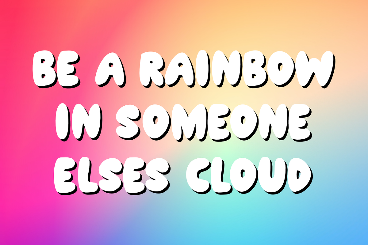 Bubbly Rainbow | A fun display font, a Font by Design av MAD (Photo 2 of 7)
