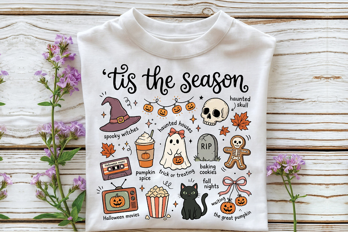 Halloween Tis the Season PNG, a Work Illustration by CraftArtStudio (Photo 2 of 4)