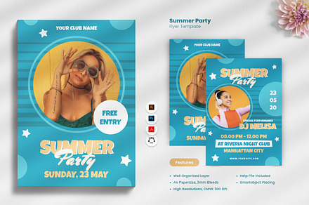 Summer Party Flyer, a Flyer Template by Rahardi Creative