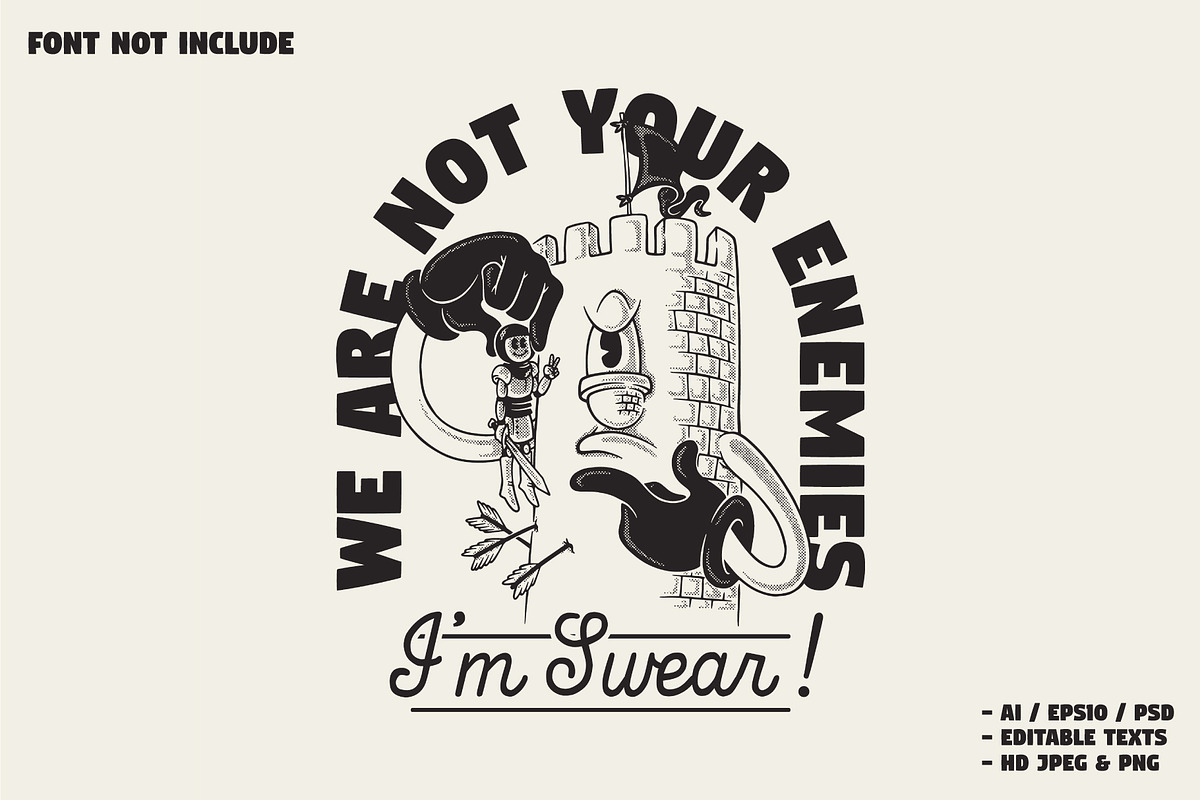 medieval tower holding a knight, a Branding & Logo Template by Judsart