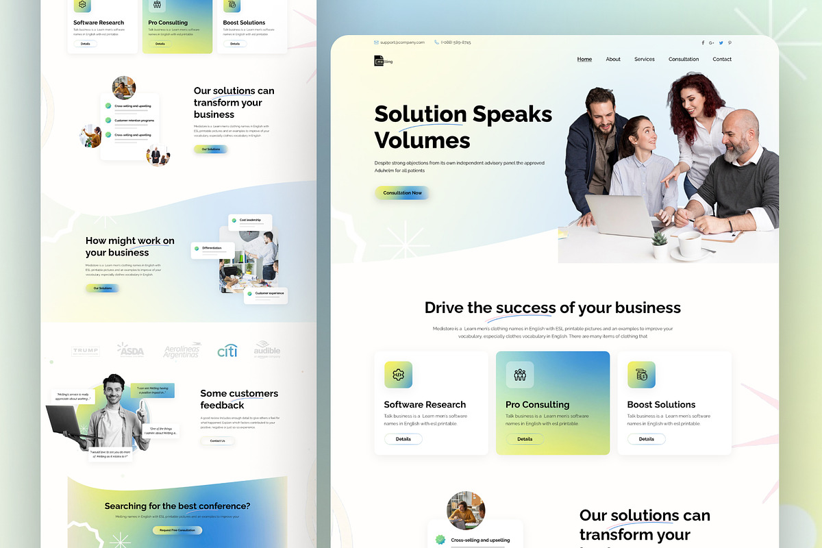 Melting- Business Cunsultancy Page, a Landing Page Template by Sujun Baidyaa (Photo 1 of 2)