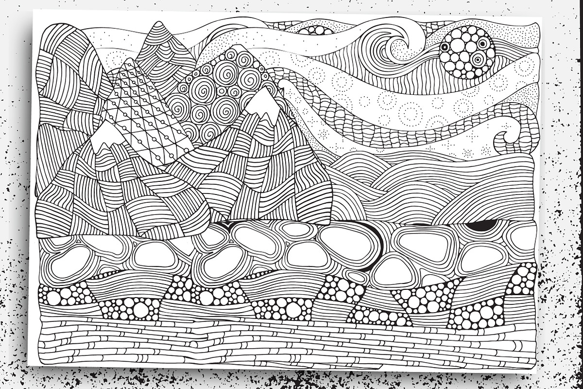 Black and white landscapes, a Texture Illustration by ImHope (Photo 6 of 15)