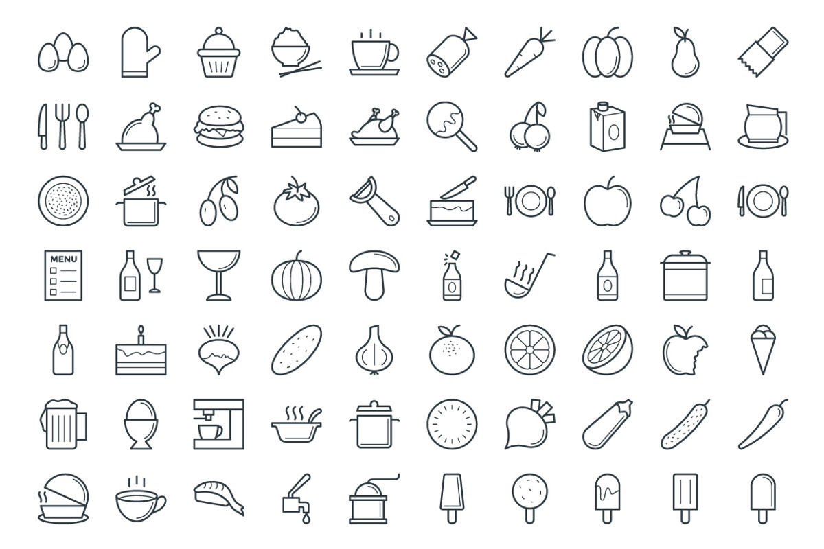 300+ Food Vector Icons, an Outline Icon by Vectors Market (Photo 3 of 5)
