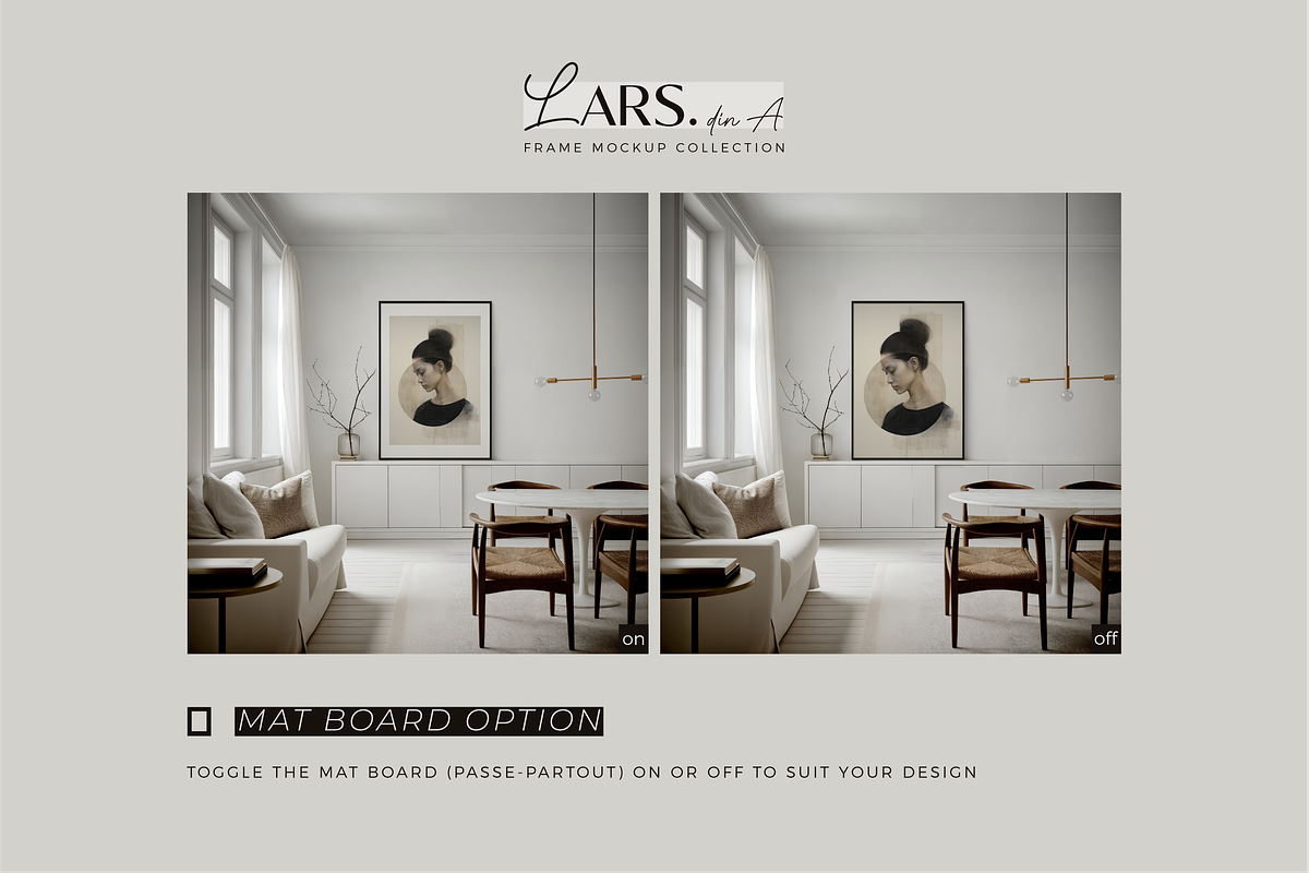 LARS Din A | Frame Mockup Collection, a Product Mockup by Acierto Studio (Photo 4 of 9)
