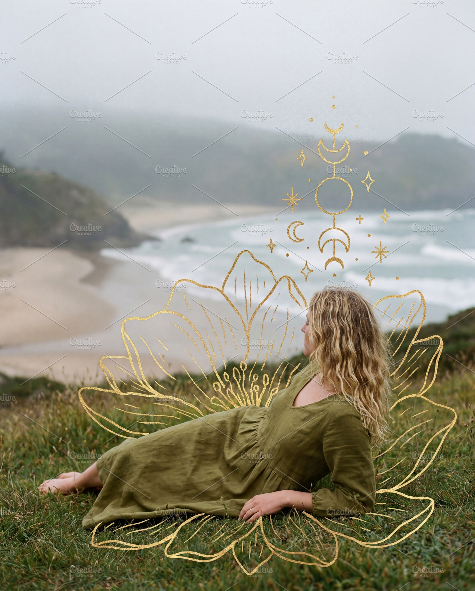 Mystical Woman & Celestial Signs, a Person Photo by Virgo Studio