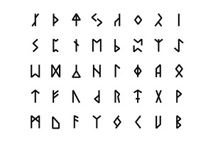 Runic Hieroglyphics. Ancient Nordic