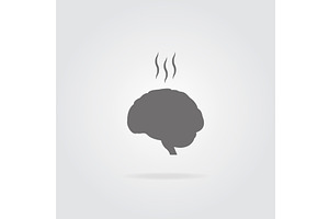 Fatigue brain flat icon, an Object Illustration by Vector Creator
