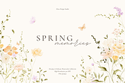 Dreamy Spring Watercolor Wildflowers, a Decorative Illustration by Altea Design Studio (Thumbnail 1 of 15)