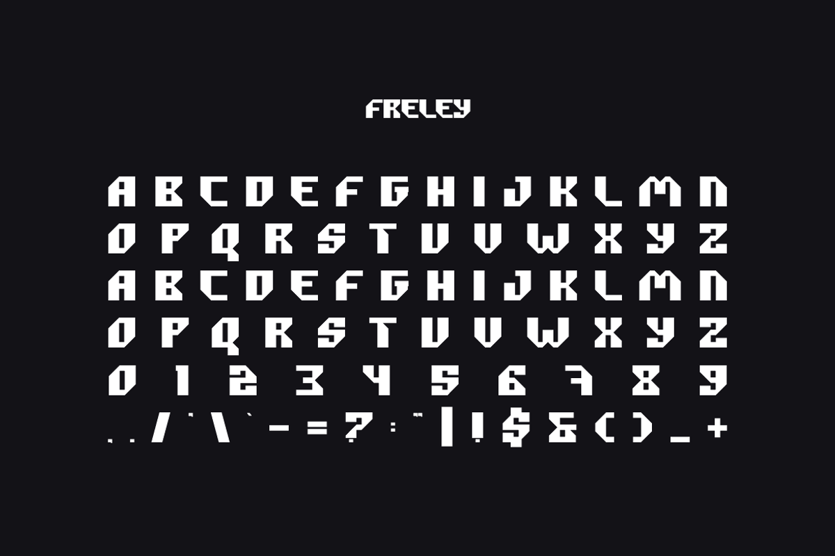 Freley -Gaming Font, a Sans Serif Font by Iqsiart Studio (Photo 2 of 6)