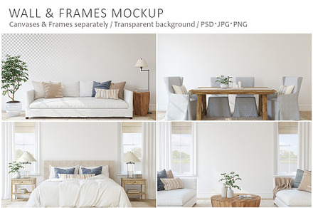 LAKE HOUSE Wall&Frame Mockups, a Poster Template by MyHomeMockups