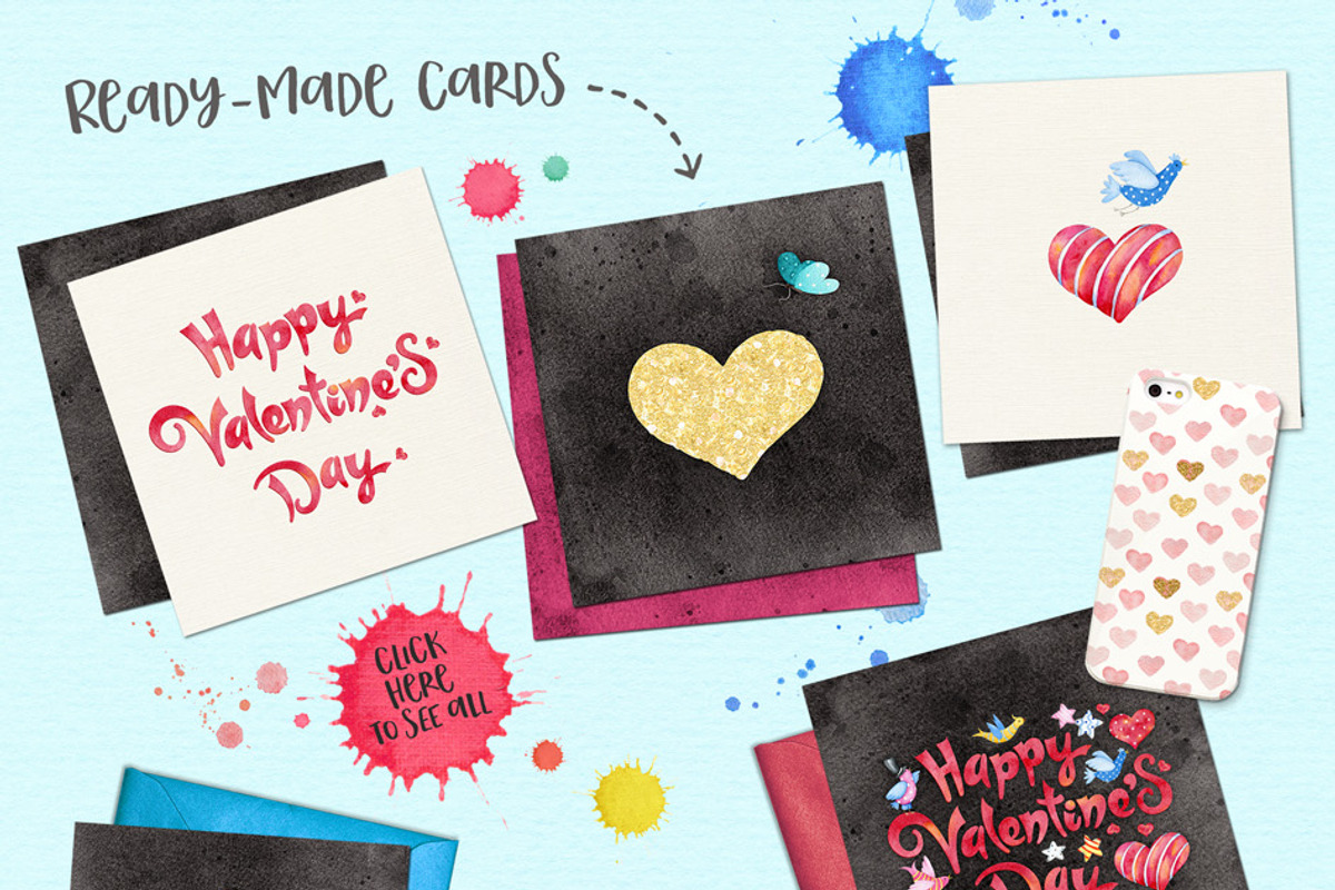 Valentine's Day Graphics Set, an Animal Illustration by Eva Katerina (Photo 3 of 6)