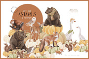 Autumn Animals & Pumpkin PNG, an Animal Illustration by Balada Digital Art (Thumbnail 1 of 5)