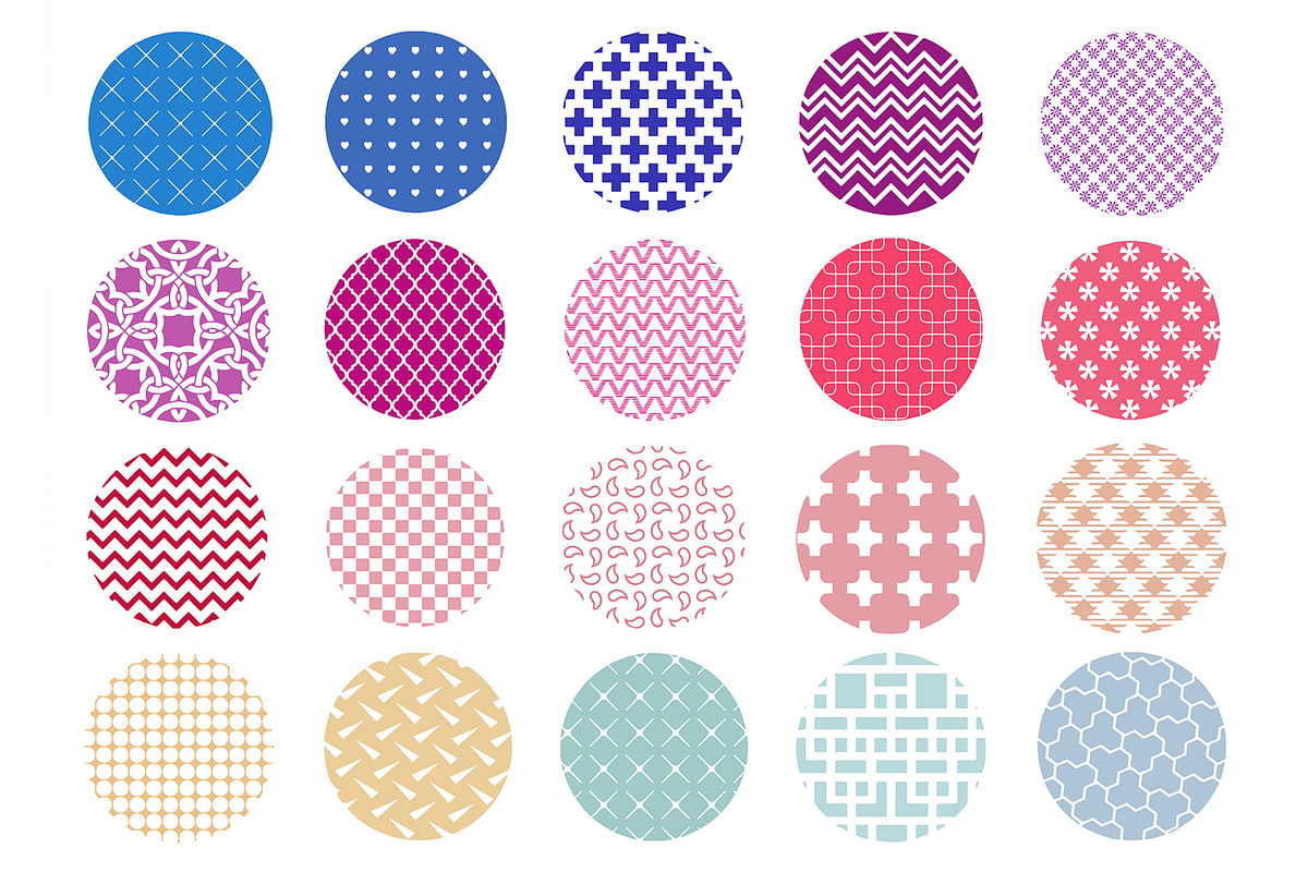 50 round patterns in vector and png, a Background Graphic by ...