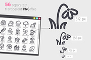 Spring Line Icons Set, an Outline Icon by Voysla's Shop (Thumbnail 3 of 4)