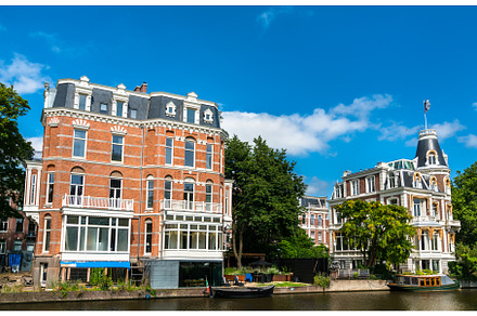 Typical architecture of Amsterdam in, an Architecture Photo by Leonid Andronov