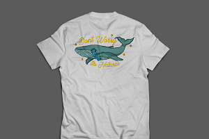 Natural Whale Vintage Tee Shirt