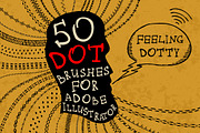 50 Dot Brushes for Adobe Illustrator, a Brush Add-On by BarcelonaShop (Thumbnail 1 of 3)