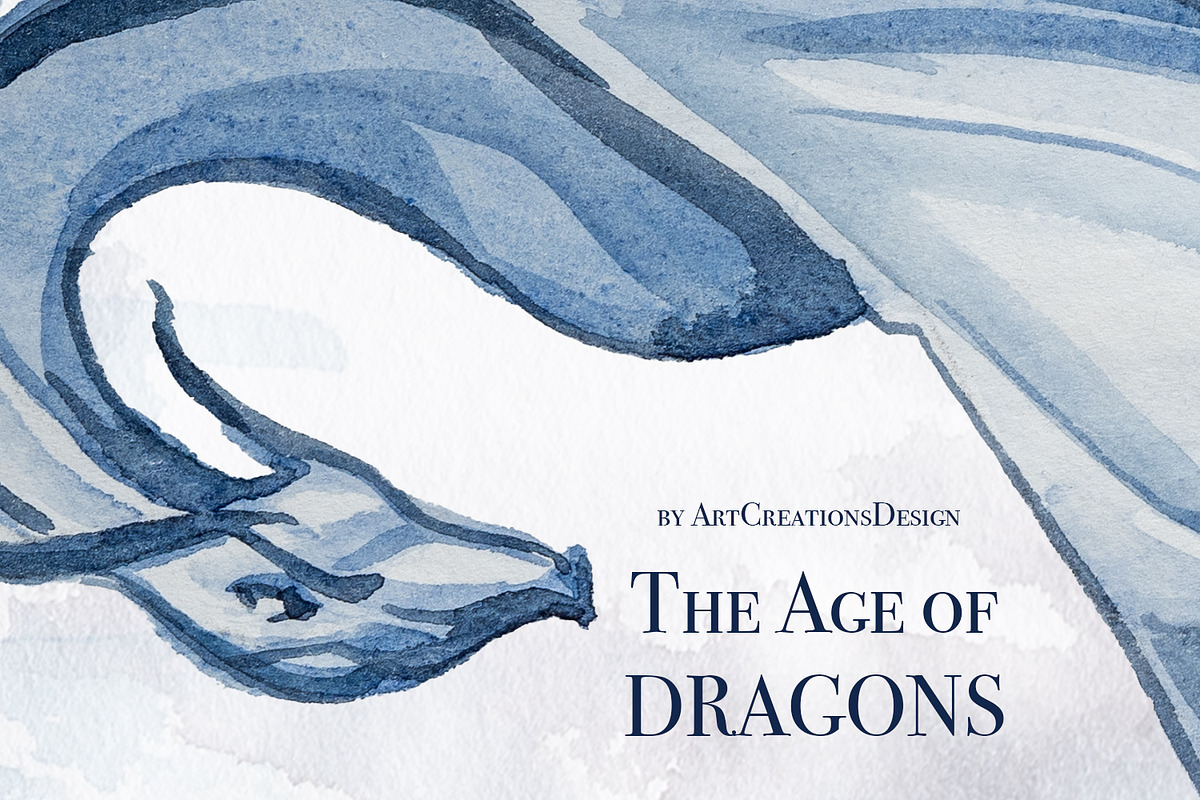 The Age Of Dragons Clipart Set, a Decorative Illustration by ArtCreationsDesign (Photo 17 of 18)