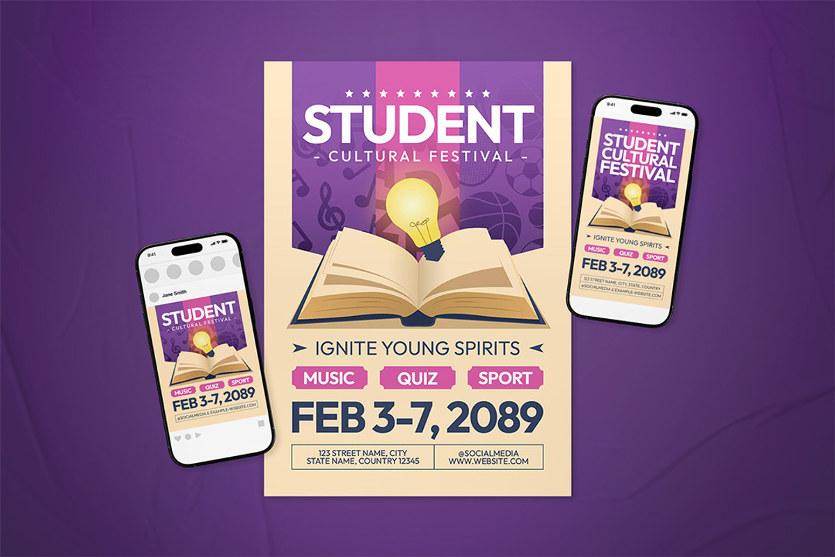 Student Cultural Festival Flyer Set, a Flyer Template by The Good Store (Photo 1 of 2)