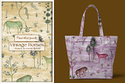 Vintage Horses Prints & Patterns, a Pattern Graphic by GND ART STUDIO (Thumbnail 4 of 8)