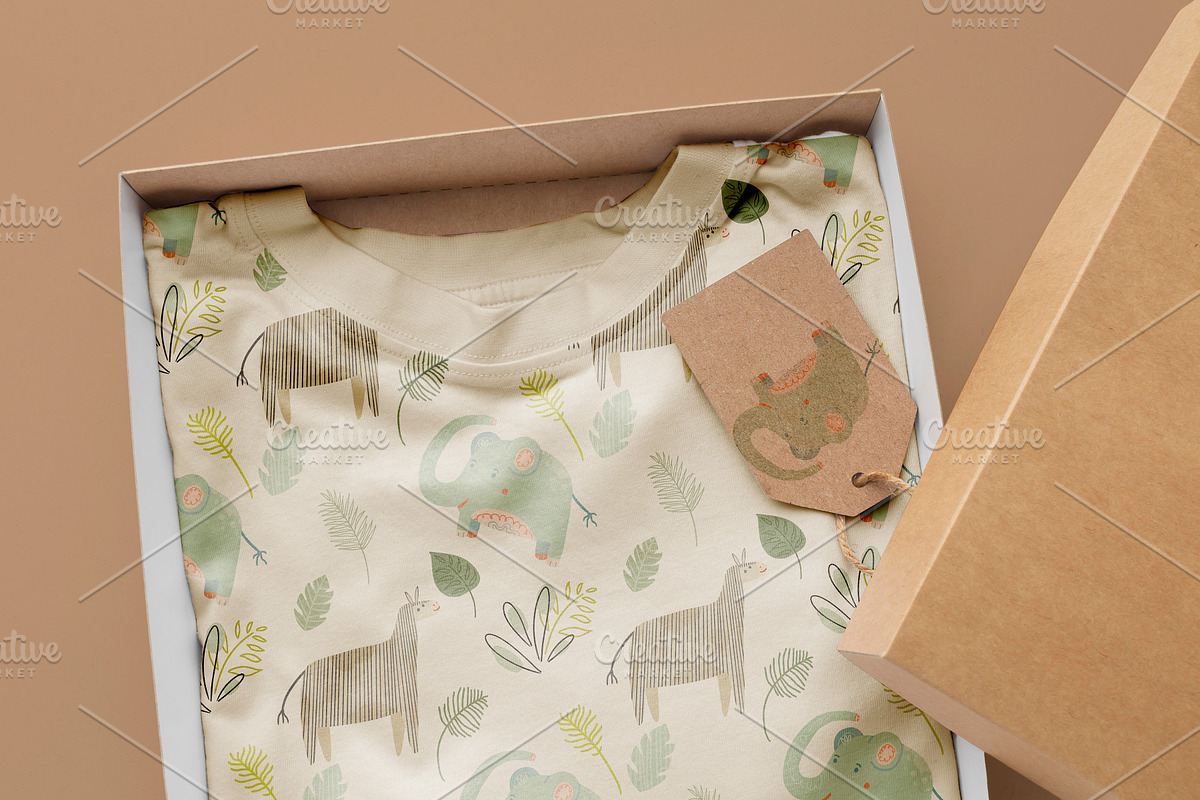 Tiny Jungle set. Zoo pattern, a Pattern Graphic by Lineli (Photo 4 of 12)