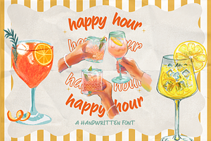 Happy Hour | Fun Handwritten Font
