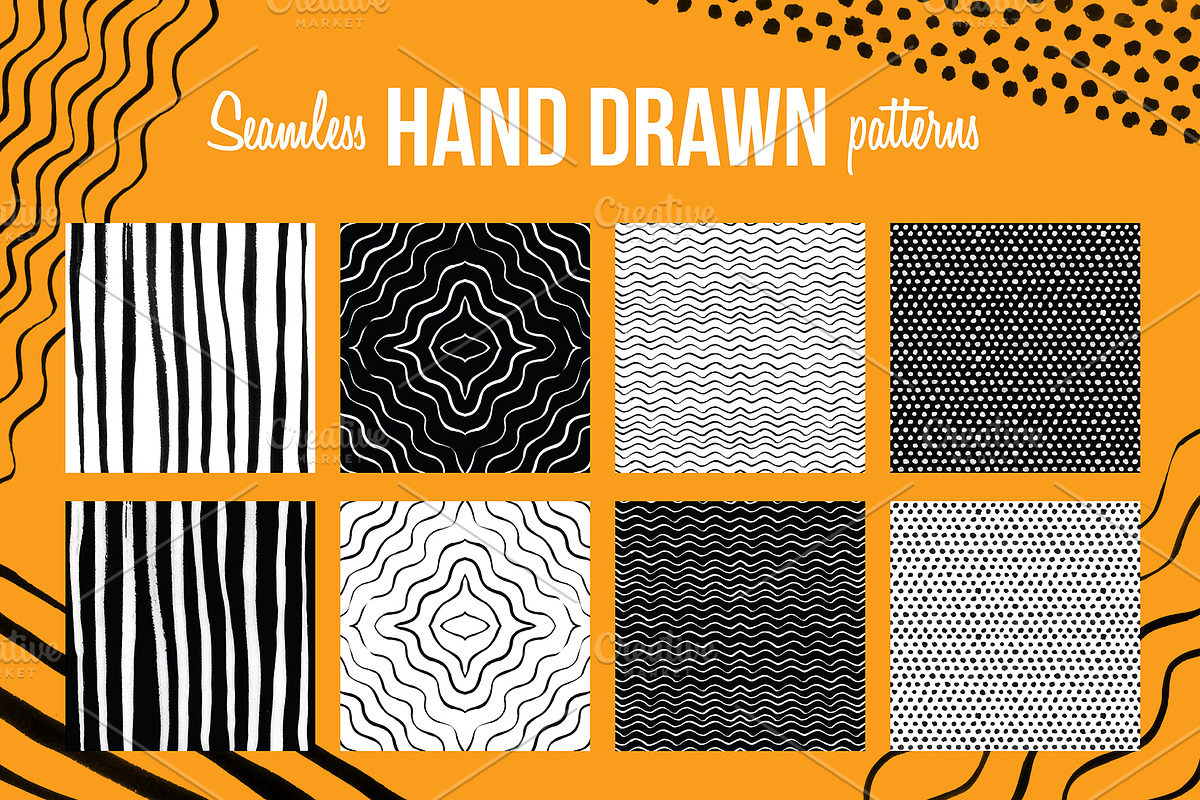 Seamless hand drawn patterns, a Pattern Graphic by The Odd Seed (Photo 8 of 8)