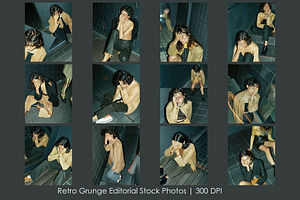 Retro Grunge Editorial Stock Photos, a Person Illustration by StockVerse Creative