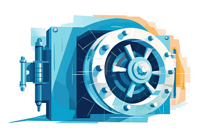Safe investment cartoon illustration, a Business Photo by Aimagenarium@gmail.com