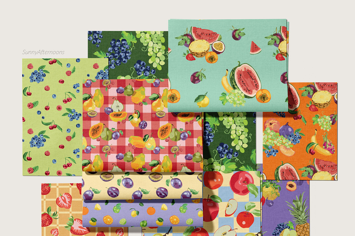 Fruits Season Posters & Patterns, an Illustration by SunnyAfternoons (Photo 10 of 13)